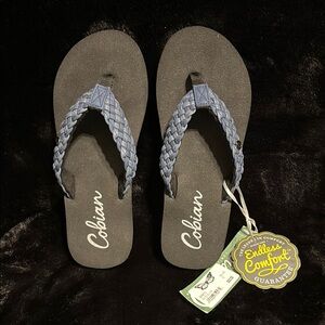 Cobian Blue Braided Flip Flops